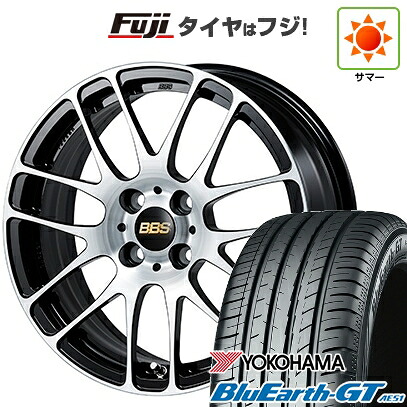 【新品国産車用4穴100】 夏タイヤ ホイール4本セット 185/55R15 ヨコハマ ブルーアース GT AE51 BBS JAPAN RE-L2 ブラックダイヤカット 6J 15インチ(送料無料)