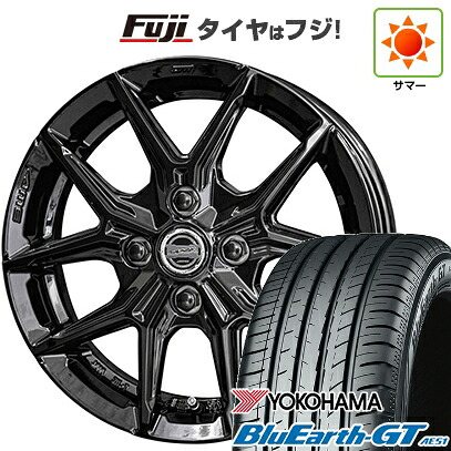【新品国産車用4穴100】 夏タイヤ ホイール4本セット 185/65R14 ヨコハマ ブルーアース GT AE51 共豊 スマック IG-TEC 5J 14インチ(送料無料)