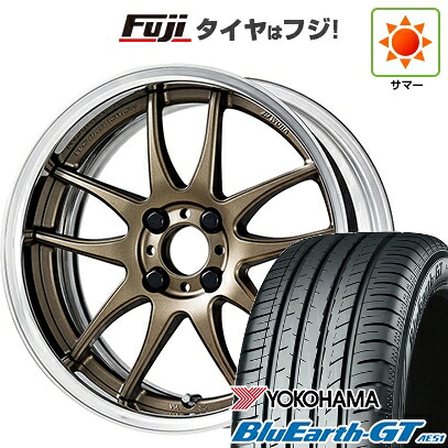 【新品国産車用4穴100】 夏タイヤ ホイール4本セット 185/55R16 ヨコハマ ブルーアース GT AE51 WORK ワーク エモーション CR 2P 6J 16インチ(送料無料)|フジコーポレーション