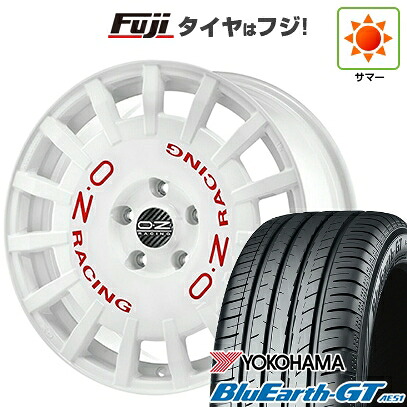 【新品国産車用4穴100】 夏タイヤ ホイール4本セット 195/50R16 ヨコハマ ブルーアース GT AE51 OZ ラリーレーシング 6.5J 16インチ(送料無料)