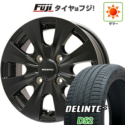 【新品国産車用4穴100】 夏タイヤ ホイール4本セット 175/65R14 デリンテ DS2(限定) エルベ ビズスポ セミグロスブラック 5J 14インチ(送料無料)|フジコーポレーション