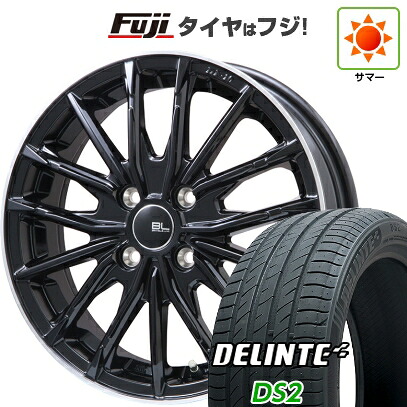 【新品 軽自動車】エブリイワゴン 夏タイヤ ホイール4本セット 165/60R14 デリンテ DS2(限定) ブランドルライン DF-10M グロスブラック/リムポリッシュ 4.5J 14インチ(送料無料)