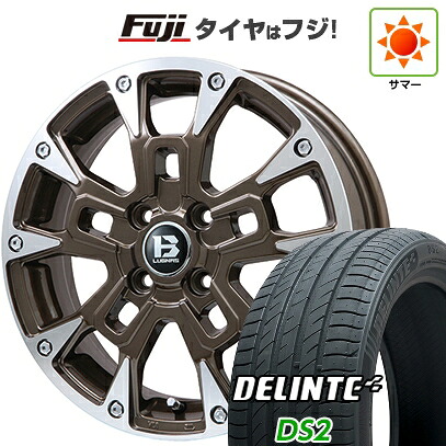 【新品 軽自動車】N-BOX タント スペーシア 夏タイヤ ホイール4本セット 155/65R14 デリンテ DS2(限定) ビッグウエイ B-LUGNAS BRD(ブロンズポリッシュ) 4.5J 14インチ(送料無料)|フジコーポレーション