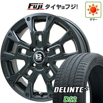 【新品 軽自動車】タフト ソリオ 夏タイヤ ホイール4本セット 165/65R15 デリンテ DS2(限定) ビッグウエイ B-LUGNAS BRD(マットブラック) 4.5J 15インチ(送料無料)｜フジコーポレーション