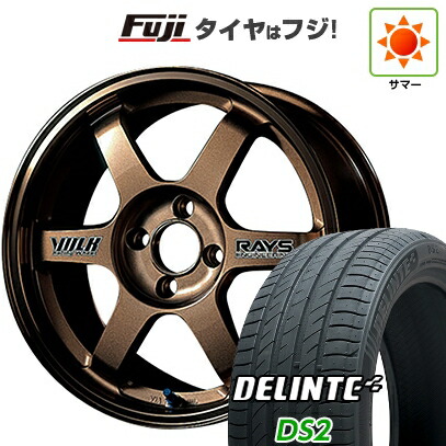 【新品 軽自動車】N-BOX タント スペーシア 夏タイヤ ホイール4本セット 155/65R14 デリンテ DS2(限定) RAYS レイズ ボルクレーシング TE37 5J 14インチ(送料無料)