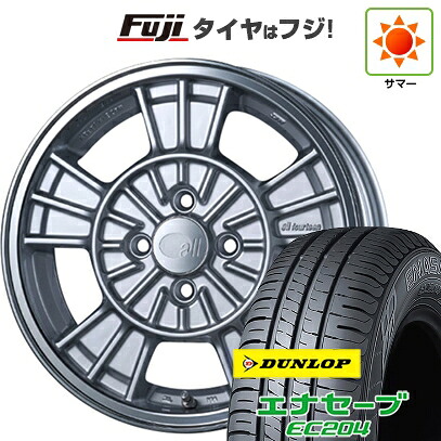 【新品国産車用4穴100】 夏タイヤ ホイール4本セット 195/50R16 ダンロップ エナセーブ EC204 ENKEI エンケイ all オールフォーティーン【限定】 6.5J 16インチ(送料無料)