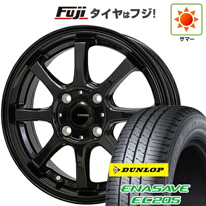 【新品国産車用4穴100】 夏タイヤ ホイール4本セット 185/55R16 ダンロップ エナセーブ EC205 ホットスタッフ ジースピード G-08 6J 16インチ(送料無料)