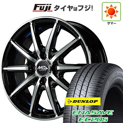 【新品 軽自動車】エブリイワゴン 夏タイヤ ホイール4本セット 165/60R14 ダンロップ エナセーブ EC205 MID WHEELS SX-2 4.5J 14インチ(送料無料)｜フジコーポレーション