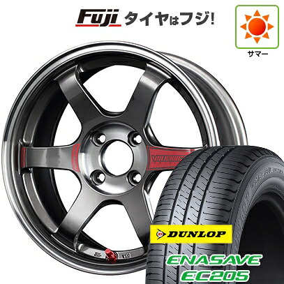 【新品国産車用4穴100】 夏タイヤ ホイール4本セット 185/60R16 ダンロップ エナセーブ EC205 RAYS レイズ ボルクレーシング TE37 ソニック SL 6J 16インチ(送料無料)|フジコーポレーション