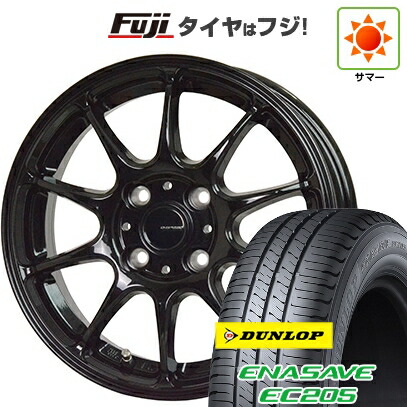 【新品国産車用4穴100】 夏タイヤ ホイール4本セット 175/65R14 ダンロップ エナセーブ EC205 ホットスタッフ ジースピード G-07 5J 14インチ(送料無料)