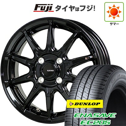 【新品 軽自動車】 夏タイヤ ホイール4本セット 165/55R14 ダンロップ エナセーブ EC205 ホットスタッフ ジースピード G-05 4.5J 14インチ(送料無料)|フジコーポレーション