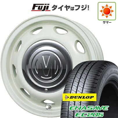 【新品 軽自動車】N-BOX タント スペーシア 夏タイヤ ホイール4本セット 155/65R14 ダンロップ エナセーブ EC205 クリムソン ディーン ミニ 5J 14インチ(送料無料)