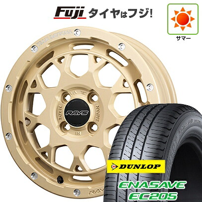 【新品 軽自動車】タフト ソリオ 夏タイヤ ホイール4本セット 165/65R15 ダンロップ エナセーブ EC205 RAYS レイズ デイトナ M9+ コレクション 5J 15インチ(送料無料)｜フジコーポレーション 101,420円