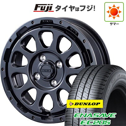 【新品 軽自動車】N-BOX タント スペーシア 夏タイヤ ホイール4本セット 155/65R14 ダンロップ エナセーブ EC205 モーターファーム ファームD10 4.5J 14インチ(送料無料)