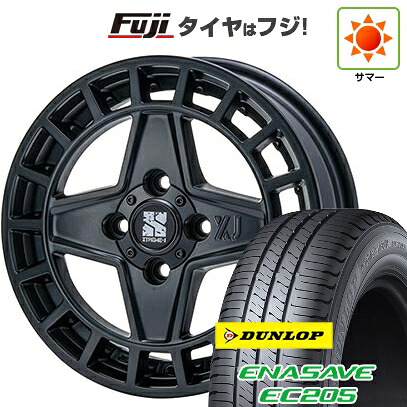 【新品 軽自動車】ハスラー デリカミニ(4WD) 夏タイヤ ホイール4本セット 165/60R15 ダンロップ エナセーブ EC205 MLJ エクストリームJ クアッド 4.5J 15インチ(送料無料)|フジコーポレーション