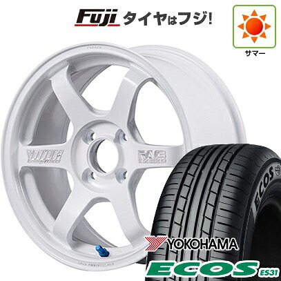 【新品 軽自動車】N-BOX タント スペーシア 夏タイヤ ホイール4本セット 165/55R15 ヨコハマ エコス ES31 RAYS レイズ ボルクレーシング TE37 ソニック 30th マシニングVer 5J 15インチ(送料無料)