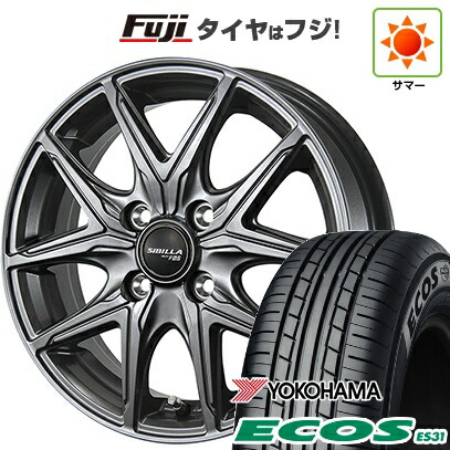 【新品 軽自動車】 夏タイヤ ホイール4本セット 165/55R14 ヨコハマ エコス ES31 トピー シビラ NEXT F05【限定】 4.5J 14インチ(送料無料)