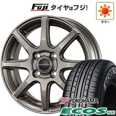 【新品 軽自動車】 夏タイヤ ホイール4本セット 165/55R14 ヨコハマ エコス ES31 トピー リヴァルダイス 01【限定】 4.5J 14インチ(送料無料)