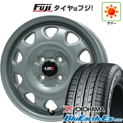 【新品国産車用4穴100】 夏タイヤ ホイール4本セット 185/65R14 86 H ヨコハマ ブルーアース ES32 レアマイスター LMG OFF-STYLE(グレー) 5J 14インチ(送料無料)