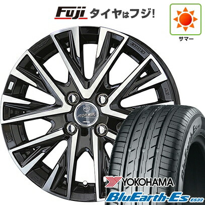 【新品国産車用4穴100】 夏タイヤ ホイール4本セット 185/65R14 86 H ヨコハマ ブルーアース ES32 共豊 スマック レジーナ 5J 14インチ(送料無料)