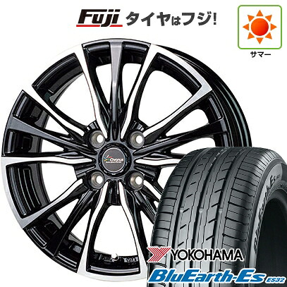 【新品国産車用4穴100】 夏タイヤ ホイール4本セット 185/65R14 86 H ヨコハマ ブルーアース ES32 ホットスタッフ クロノス CH-110 5.5J 14インチ(送料無料)