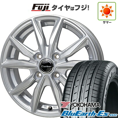 【新品国産車用4穴100】 夏タイヤ ホイール4本セット 185/65R14 86 H ヨコハマ ブルーアース ES32 ホットスタッフ エクスターST 5J 14インチ(送料無料)