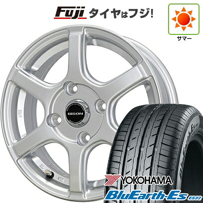 【新品国産車用4穴100】 夏タイヤ ホイール4本セット 185/65R14 86 H ヨコハマ ブルーアース ES32 ホットスタッフ バイソン BN-04 5J 14インチ(送料無料)|フジコーポレーション