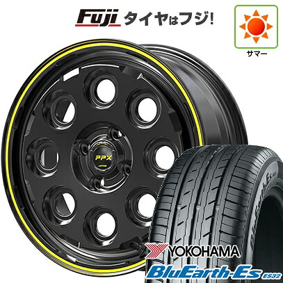 【新品国産車用4穴100】 夏タイヤ ホイール4本セット 195/50R16 ヨコハマ ブルーアース ES32 共豊 PPX ミルエイト 6J 16インチ(送料無料)