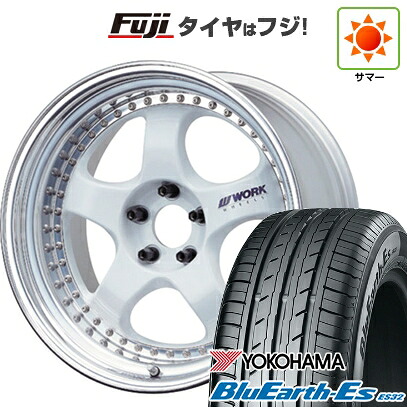 【新品国産車用4穴100】 夏タイヤ ホイール4本セット 185/55R16 ヨコハマ ブルーアース ES32 WORK ワーク マイスター S1 3P 6J 16インチ(送料無料)