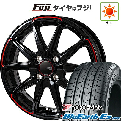 【新品国産車用4穴100】 夏タイヤ ホイール4本セット 185/55R15 ヨコハマ ブルーアース ES32 モンツァ JPスタイル R55 5.5J 15インチ(送料無料)|フジコーポレーション