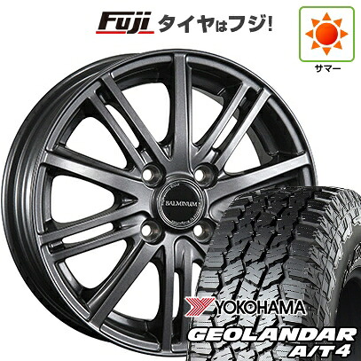 【新品 軽自動車】タフト ソリオ 夏タイヤ ホイール4本セット 165/65R15 ヨコハマ ジオランダー A/T4 G018 RBL ブリヂストン バルミナ BR10 4.5J 15インチ(送料無料)|フジコーポレーション