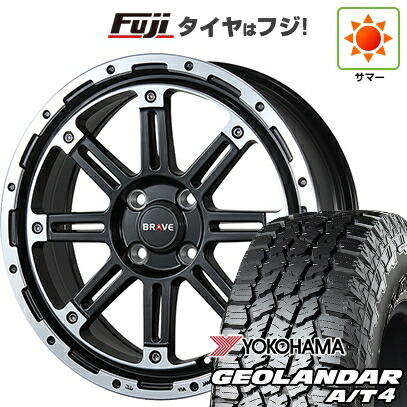 【新品 軽自動車】ハスラー デリカミニ(4WD) 夏タイヤ ホイール4本セット 165/60R15 ヨコハマ ジオランダー A/T4 G018 RBL ブレスト バーンズテック ブレイブストリーム 5J 15インチ(送料無料)