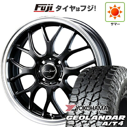 【新品 軽自動車】タフト ソリオ 夏タイヤ ホイール4本セット 165/65R15 ヨコハマ ジオランダー A/T4 G018 RBL ブレスト ユーロスポーツ タイプ805 セミグロスブラック 5J 15インチ(送料無料)