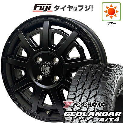 【新品 軽自動車】タフト ソリオ 夏タイヤ ホイール4本セット 165/65R15 ヨコハマ ジオランダー A/T4 G018 RBL リヴァイ オフロード プラスティックボム 4.5J 15インチ(送料無料)