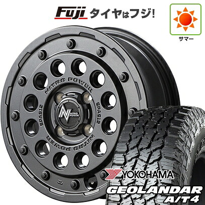 【新品 軽自動車】N-BOX タント スペーシア 夏タイヤ ホイール4本セット 155/65R14 ヨコハマ ジオランダー A/T4 G018 RBL MID WHEELS NITRO POWER H12 ショットガン 4.5J 14インチ(送料無料)
