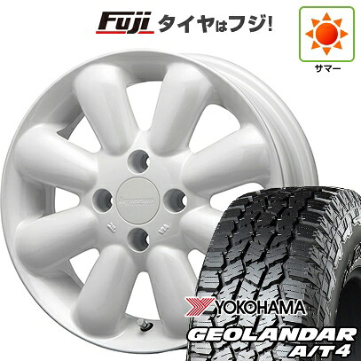 【新品 軽自動車】タフト ソリオ 夏タイヤ ホイール4本セット 165/65R15 ヨコハマ ジオランダー A/T4 G018 RBL MLJ ハイペリオン ピノプラス 4.5J 15インチ(送料無料)｜フジコーポレーション