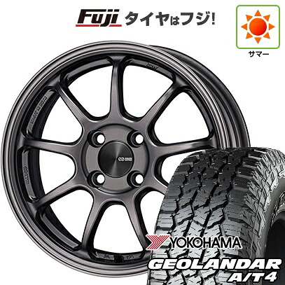 【新品 軽自動車】タフト ソリオ 夏タイヤ ホイール4本セット 165/65R15 ヨコハマ ジオランダー A/T4 G018 RBL ENKEI エンケイ PerformanceLine PF09 5J 15インチ(送料無料)|フジコーポレーション