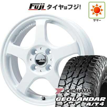 【新品 軽自動車】ハスラー デリカミニ(4WD) 夏タイヤ ホイール4本セット 165/60R15 ヨコハマ ジオランダー A/T4 G018 RBL レアマイスター LMスポーツ LM-05R(ホワイト) 5J 15インチ(送料無料)