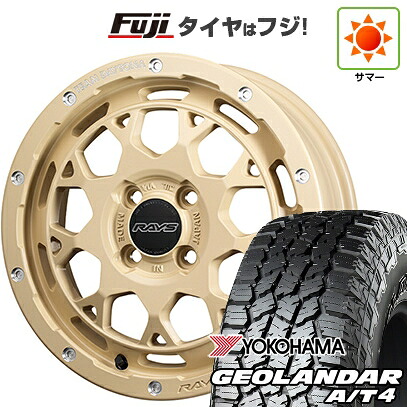 【新品 軽自動車】タフト ソリオ 夏タイヤ ホイール4本セット 165/65R15 ヨコハマ ジオランダー A/T4 G018 RBL RAYS レイズ デイトナ M9+ コレクション 5J 15インチ(送料無料)|フジコーポレーション
