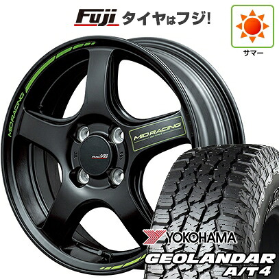 【新品 軽自動車】ハスラー デリカミニ(4WD) 夏タイヤ ホイール4本セット 165/60R15 ヨコハマ ジオランダー A/T4 G018 RBL MID WHEELS MID RACING R50 タイプS 5J 15インチ(送料無料)｜フジコーポレーション