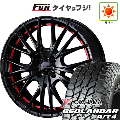 【新品 軽自動車】N-BOX タント スペーシア 夏タイヤ ホイール4本セット 155/65R14 ヨコハマ ジオランダー A/T4 G018 RBL WEDS ウェッズ ノヴァリス ローグ QR 4.5J 14インチ(送料無料)｜フジコーポレーション