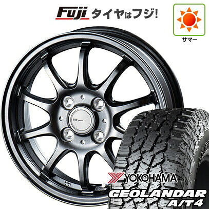 【新品 軽自動車】N-BOX タント スペーシア 夏タイヤ ホイール4本セット 155/65R14 ヨコハマ ジオランダー A/T4 G018 RBL ビッグウエイ BWスポーツ ZT10 4.5J 14インチ(送料無料)|フジコーポレーション