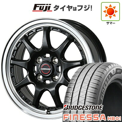 【新品 軽自動車】N-BOX タント スペーシア 夏タイヤ ホイール4本セット 165/55R15 ブリヂストン フィネッサ HB01 ブレスト ユーロマジック タイプSC-9 5J 15インチ(送料無料)