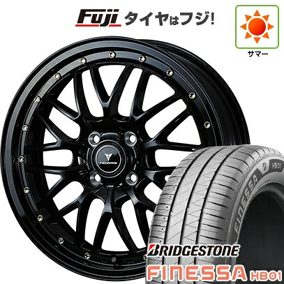 【新品 軽自動車】N-BOX タント スペーシア 夏タイヤ ホイール4本セット 165/55R15 ブリヂストン フィネッサ HB01 WEDS ウェッズ ノヴァリス アセット M1 4.5J 15インチ(送料無料)|フジコーポレーション