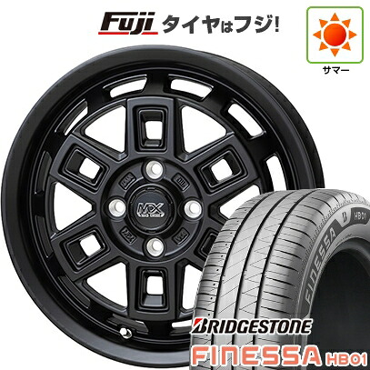【新品 軽自動車】N-BOX タント スペーシア 夏タイヤ ホイール4本セット 165/55R15 ブリヂストン フィネッサ HB01 ホットスタッフ マッドクロス アイヴァー 4.5J 15インチ(送料無料)