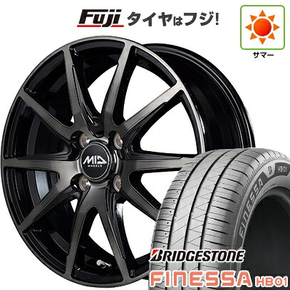 【新品 軽自動車】N-BOX タント スペーシア 夏タイヤ ホイール4本セット 165/55R15 ブリヂストン フィネッサ HB01 MID WHEELS DR-02 4.5J 15インチ(送料無料)