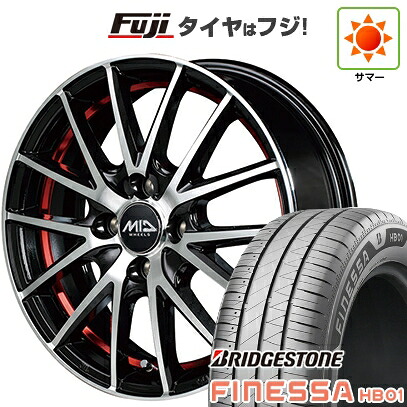【新品 軽自動車】N-BOX タント スペーシア 夏タイヤ ホイール4本セット 165/55R15 ブリヂストン フィネッサ HB01 MID WHEELS RX27 4.5J 15インチ(送料無料)