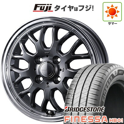 【新品 軽自動車】N-BOX タント スペーシア 夏タイヤ ホイール4本セット 165/55R15 ブリヂストン フィネッサ HB01 WEDS ウェッズ グラフト 9M 4.5J 15インチ(送料無料)