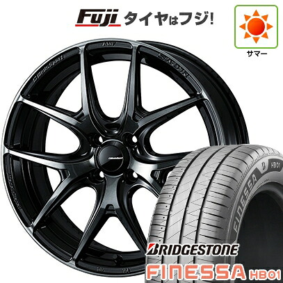 【新品 軽自動車】N-BOX タント スペーシア 夏タイヤ ホイール4本セット 165/55R15 ブリヂストン フィネッサ HB01 WEDS ウェッズスポーツ SA-01R 5J 15インチ(送料無料)