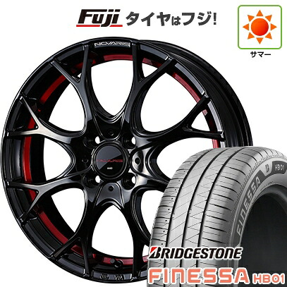 【新品 軽自動車】N-BOX タント スペーシア 夏タイヤ ホイール4本セット 165/55R15 ブリヂストン フィネッサ HB01 WEDS ウェッズ ノヴァリス ローグ UY 4.5J 15インチ(送料無料)